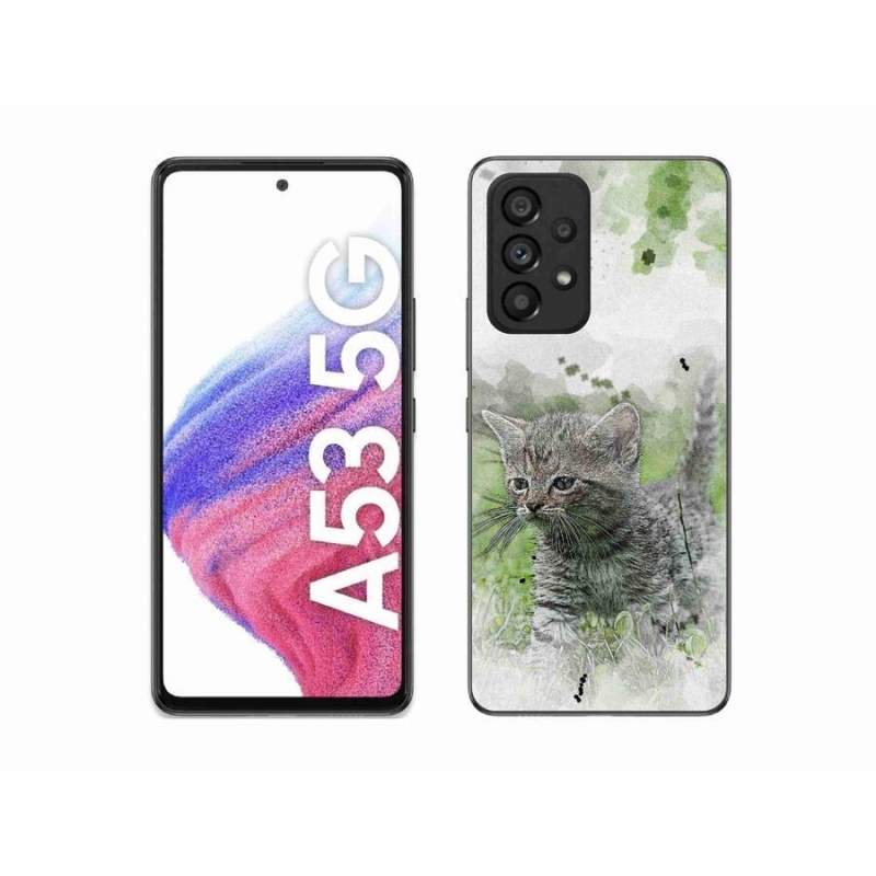 Gelový kryt mmCase na mobil Samsung Galaxy A53 5G - roztomilé kotě 1