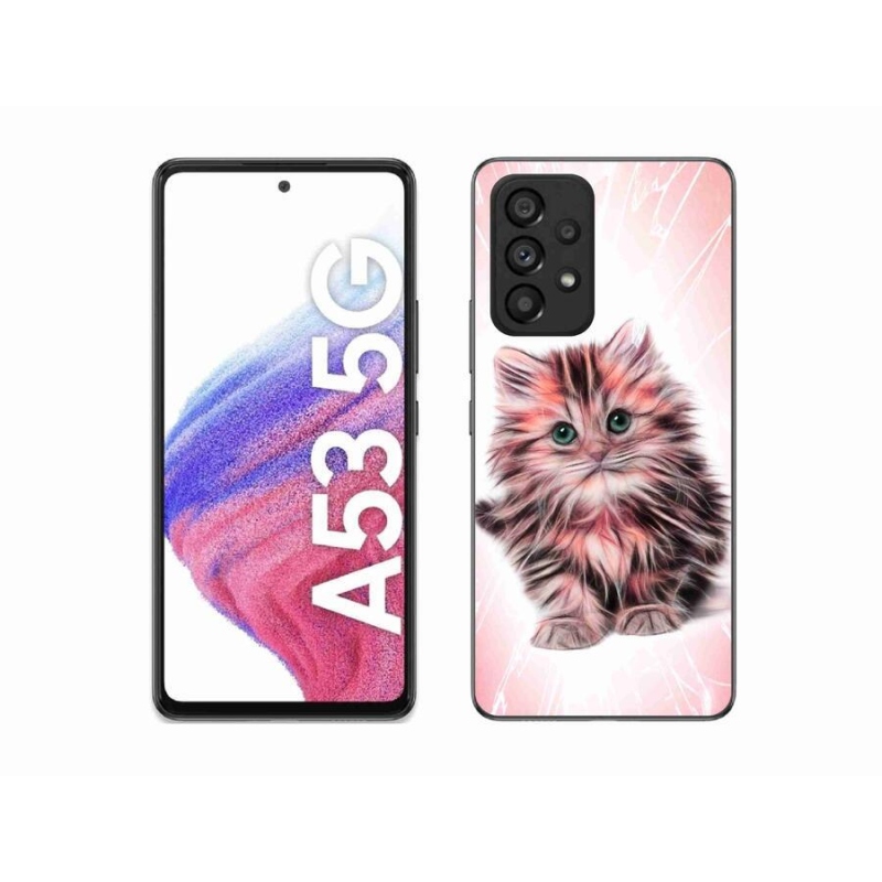 Gelový kryt mmCase na mobil Samsung Galaxy A53 5G - roztomilé kotě