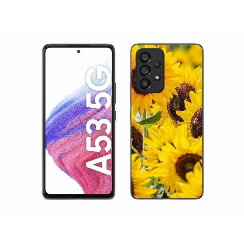Gelový kryt mmCase na mobil Samsung Galaxy A53 5G - slunečnice