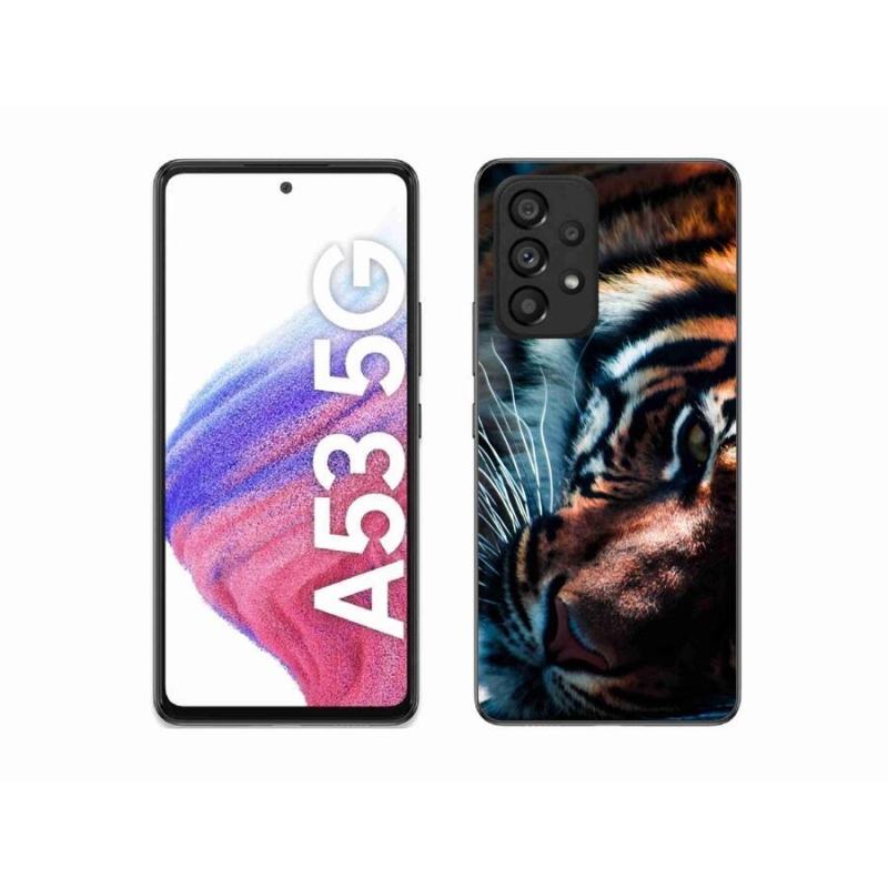 Gelový kryt mmCase na mobil Samsung Galaxy A53 5G - tygří pohled
