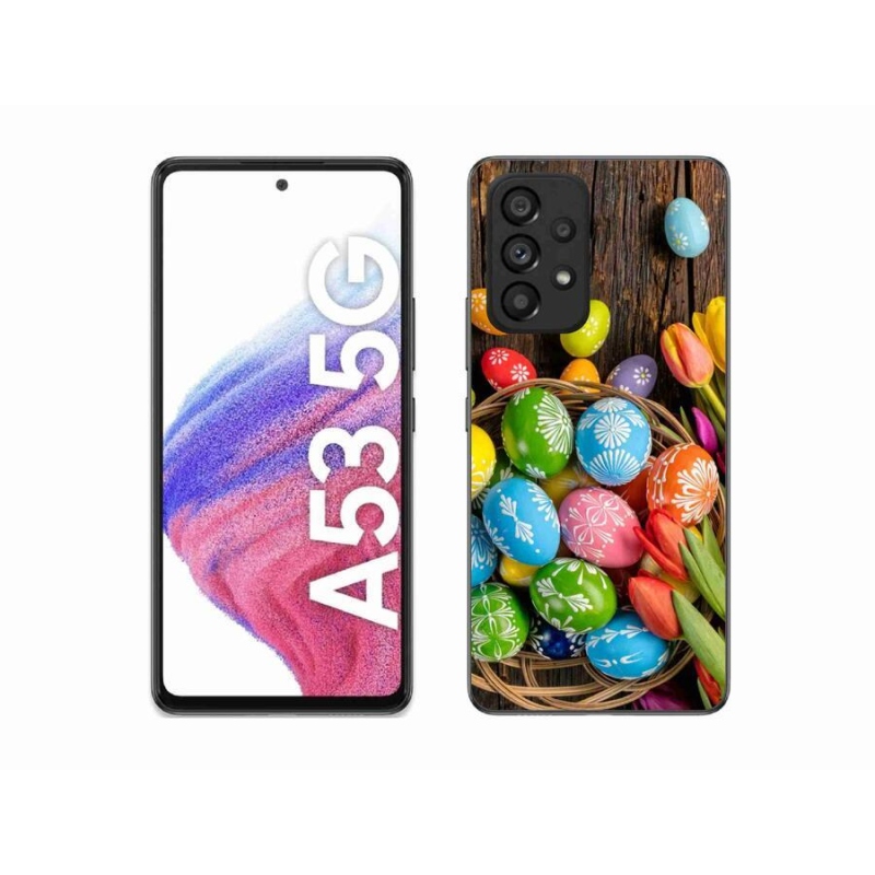 Gelový kryt mmCase na mobil Samsung Galaxy A53 5G - velikonoční vajíčka