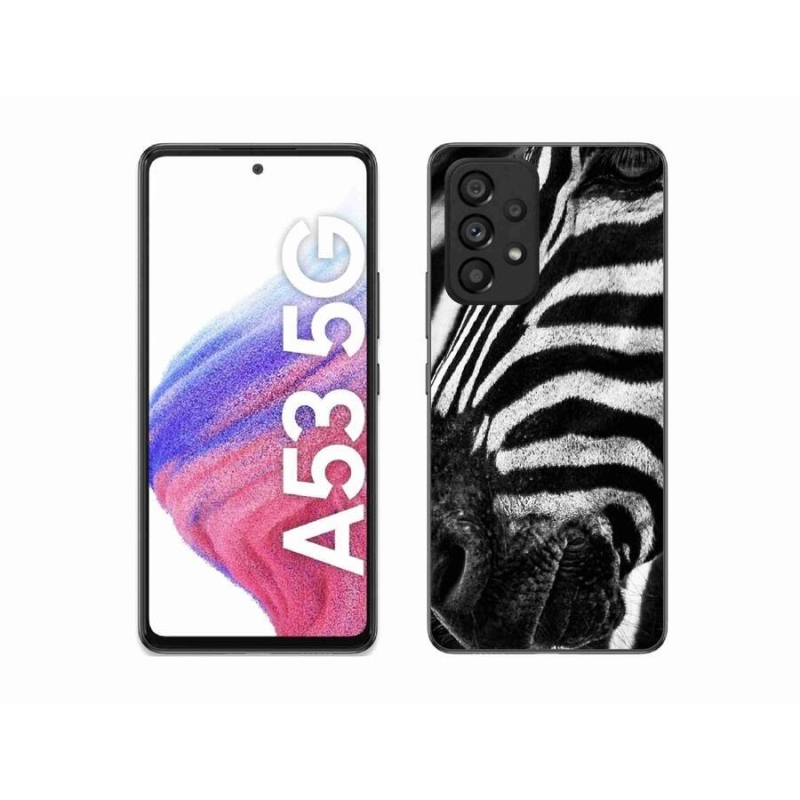 Gelový kryt mmCase na mobil Samsung Galaxy A53 5G - zebra