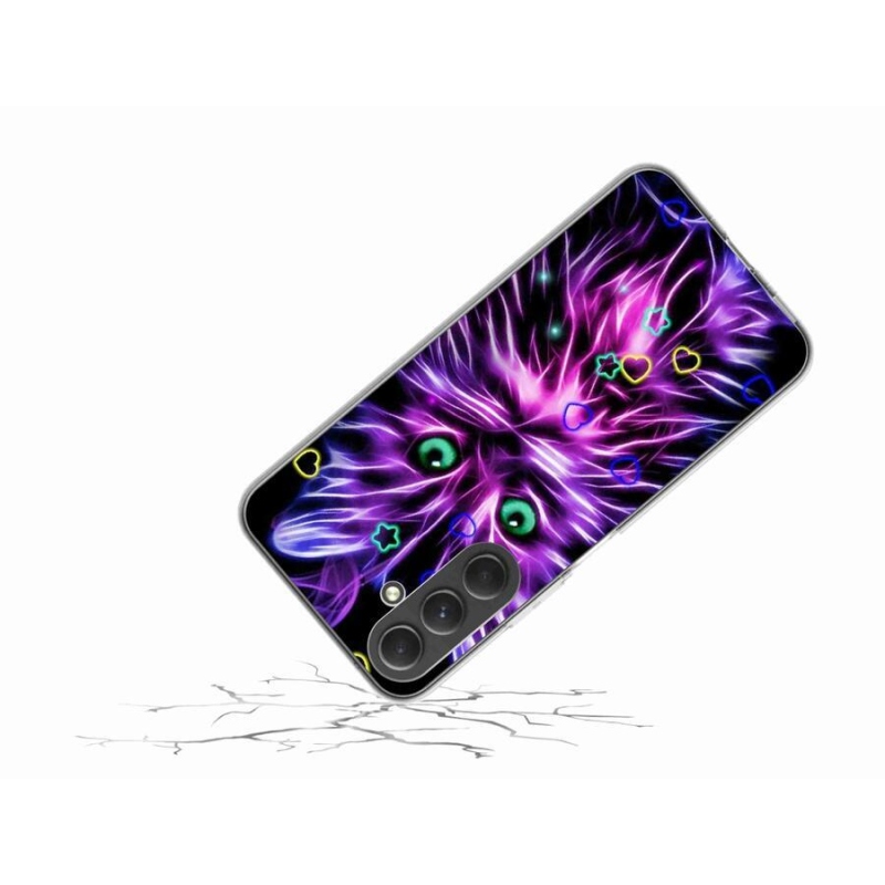 Gelový kryt mmCase na mobil Samsung Galaxy A54 5G - abstraktní kočka