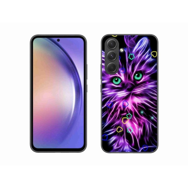 Gelový kryt mmCase na mobil Samsung Galaxy A54 5G - abstraktní kočka