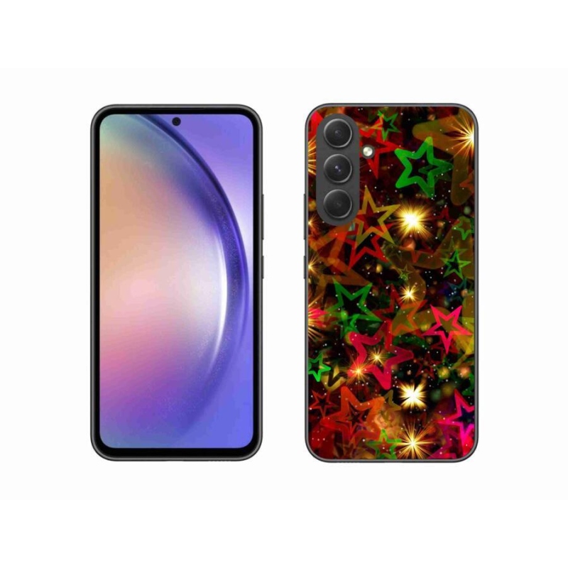 Gelový kryt mmCase na mobil Samsung Galaxy A54 5G - barevné hvězdičky