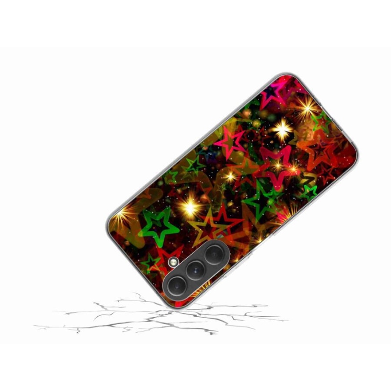 Gelový kryt mmCase na mobil Samsung Galaxy A54 5G - barevné hvězdičky