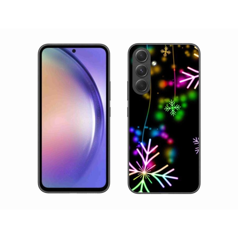 Gelový kryt mmCase na mobil Samsung Galaxy A54 5G - barevné vločky