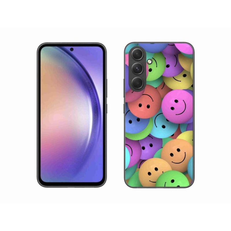 Gelový kryt mmCase na mobil Samsung Galaxy A54 5G - barevní smajlíci