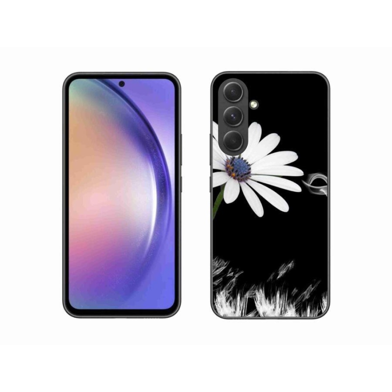 Gelový kryt mmCase na mobil Samsung Galaxy A54 5G - bílá květina