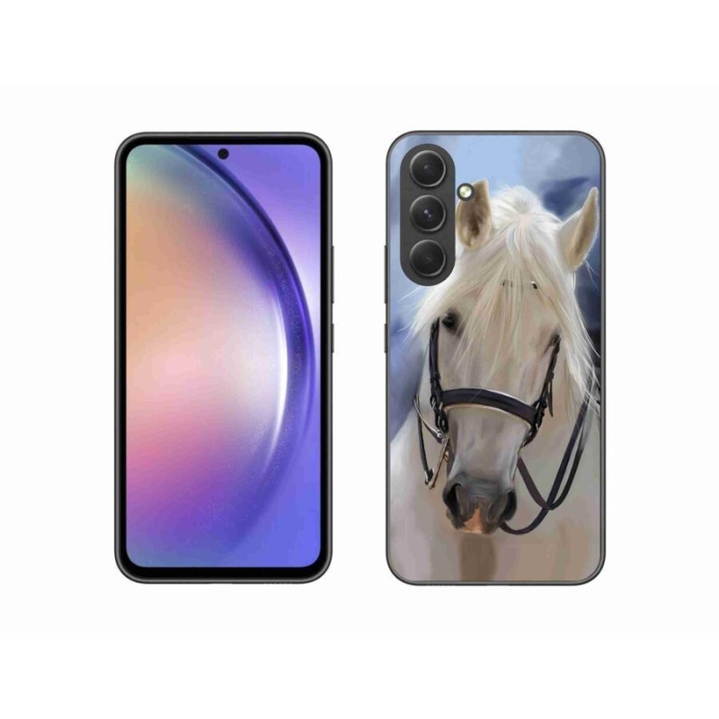 Gelový kryt mmCase na mobil Samsung Galaxy A54 5G - bílý kůň