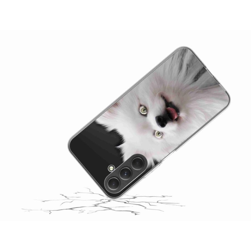 Gelový kryt mmCase na mobil Samsung Galaxy A54 5G - bílý špic
