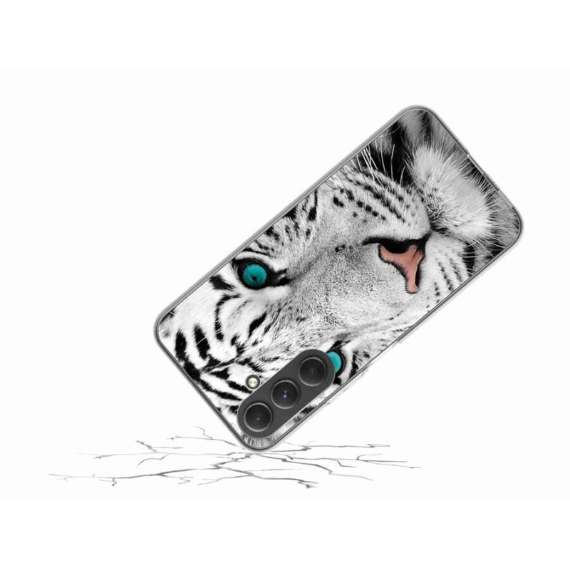 Gelový kryt mmCase na mobil Samsung Galaxy A54 5G - bílý tygr