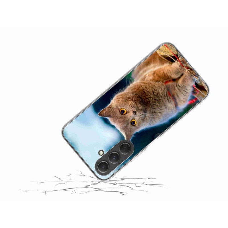 Gelový kryt mmCase na mobil Samsung Galaxy A54 5G - britská modrá 2