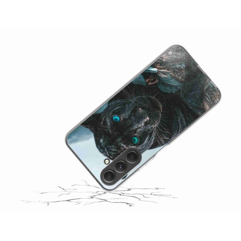 Gelový kryt mmCase na mobil Samsung Galaxy A54 5G - černý panter