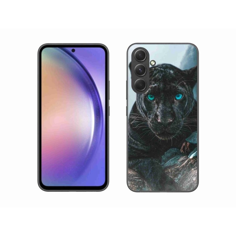 Gelový kryt mmCase na mobil Samsung Galaxy A54 5G - černý panter