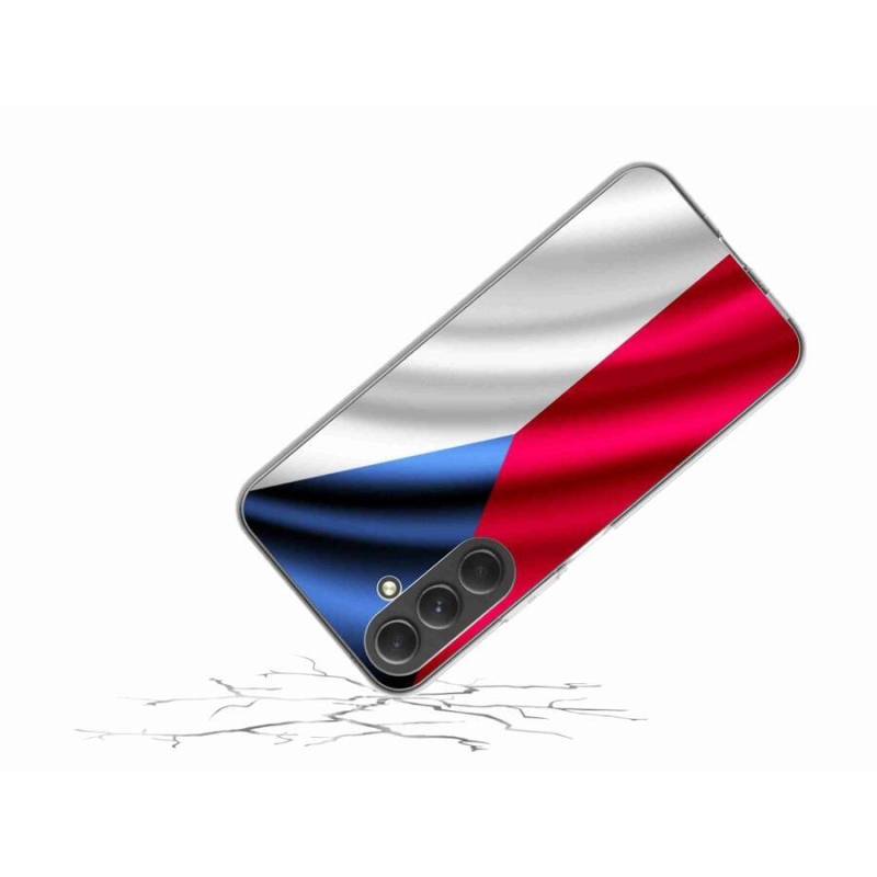 Gelový kryt mmCase na mobil Samsung Galaxy A54 5G - česká vlajka