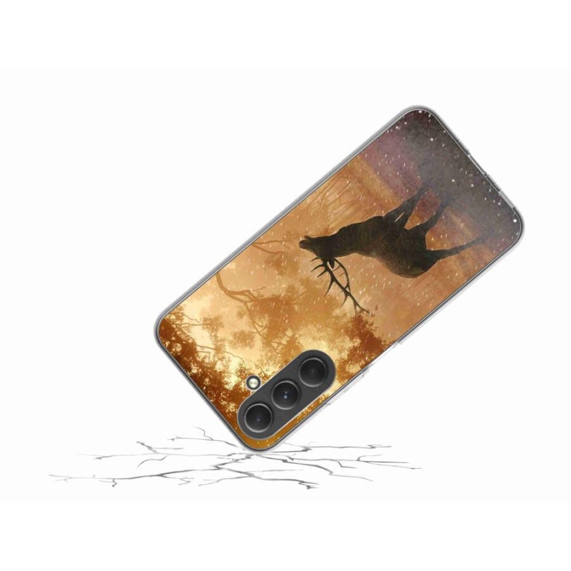 Gelový kryt mmCase na mobil Samsung Galaxy A54 5G - jelen v říji