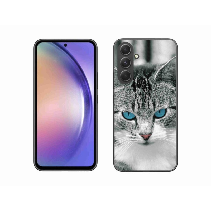Gelový kryt mmCase na mobil Samsung Galaxy A54 5G - kočičí pohled 1