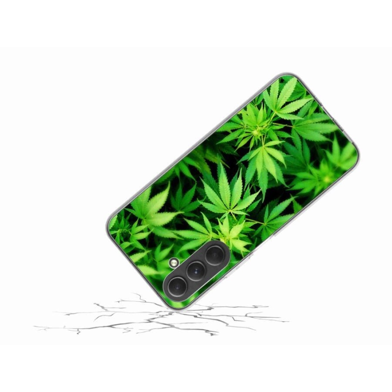 Gelový kryt mmCase na mobil Samsung Galaxy A54 5G - konopí 3