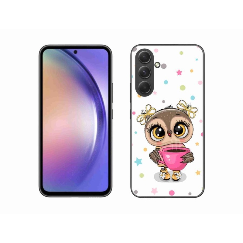 Gelový kryt mmCase na mobil Samsung Galaxy A54 5G - kreslená sovička