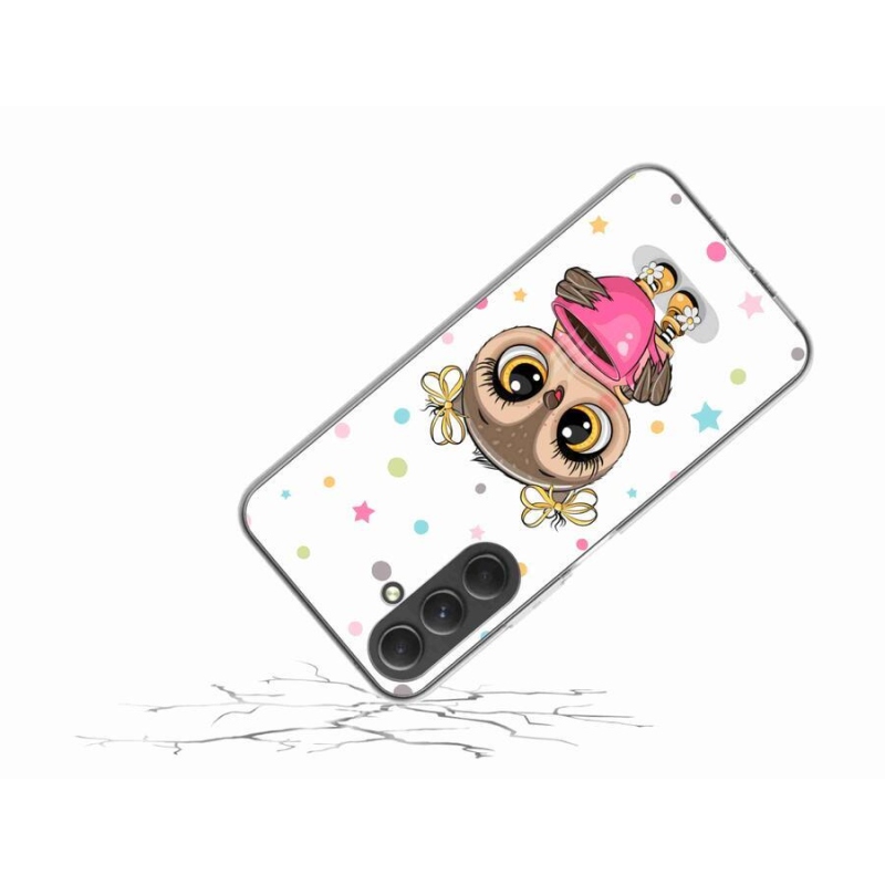 Gelový kryt mmCase na mobil Samsung Galaxy A54 5G - kreslená sovička