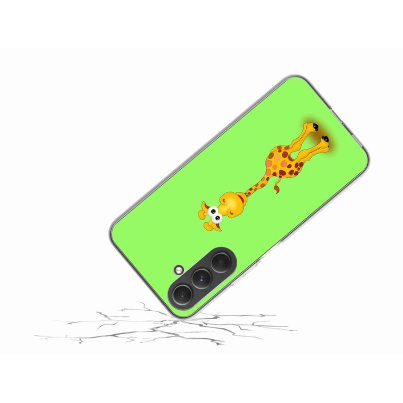 Gelový kryt mmCase na mobil Samsung Galaxy A54 5G - kreslená žirafa