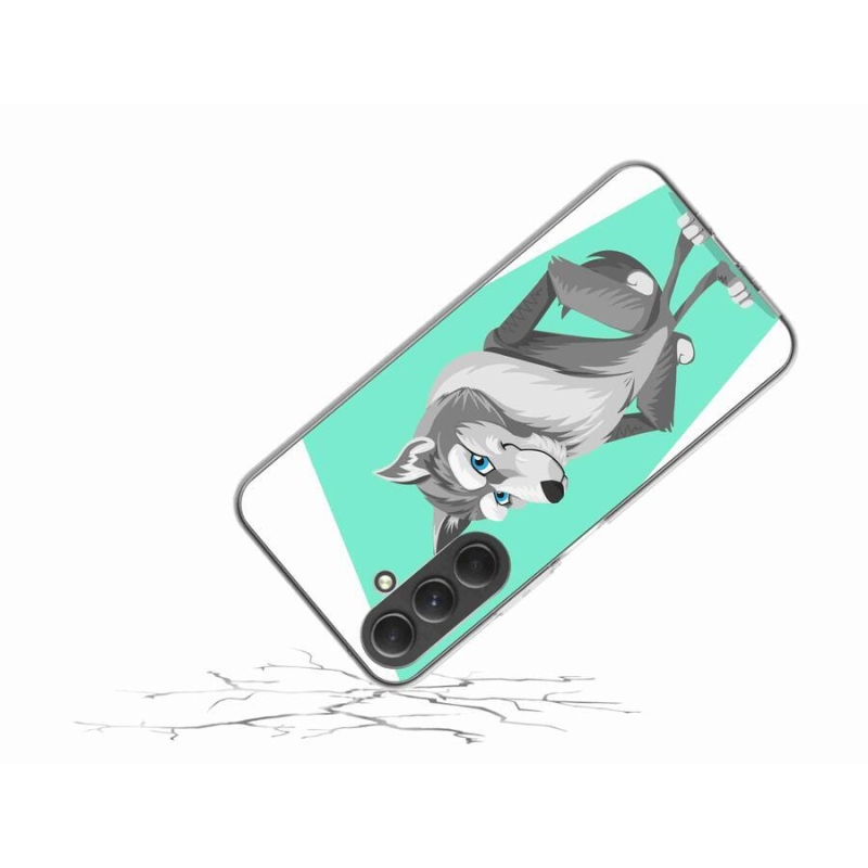 Gelový kryt mmCase na mobil Samsung Galaxy A54 5G - kreslený vlk