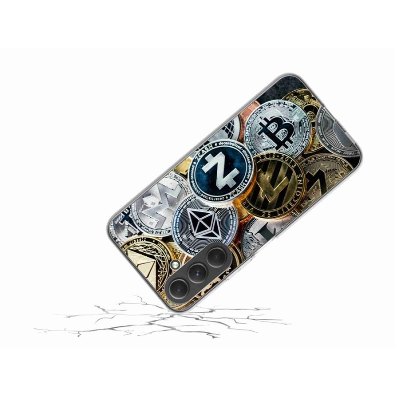Gelový kryt mmCase na mobil Samsung Galaxy A54 5G - kryptoměny