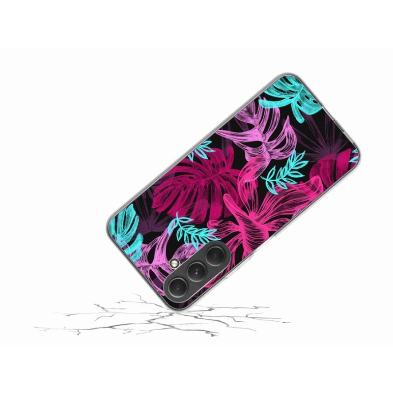 Gelový kryt mmCase na mobil Samsung Galaxy A54 5G - květiny 1