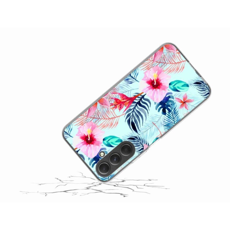 Gelový kryt mmCase na mobil Samsung Galaxy A54 5G - květiny