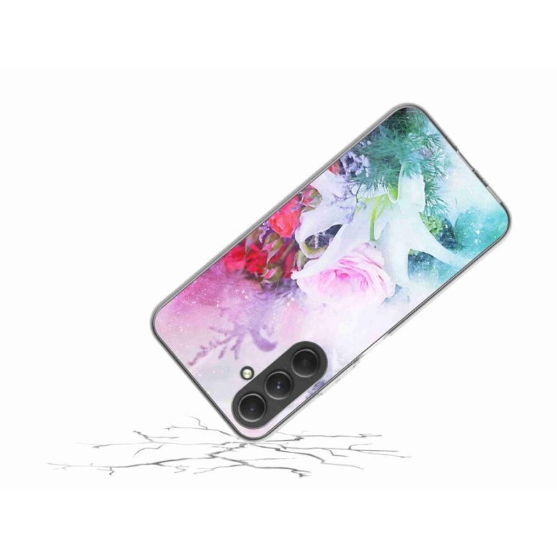 Gelový kryt mmCase na mobil Samsung Galaxy A54 5G - květiny 4