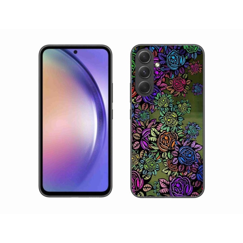 Gelový kryt mmCase na mobil Samsung Galaxy A54 5G - květiny 6