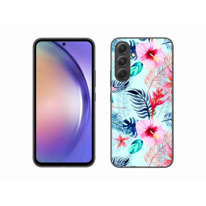 Gelový kryt mmCase na mobil Samsung Galaxy A54 5G - květiny