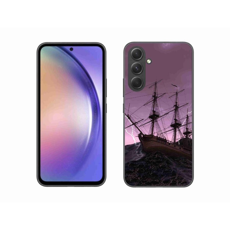 Gelový kryt mmCase na mobil Samsung Galaxy A54 5G - loď v bouři