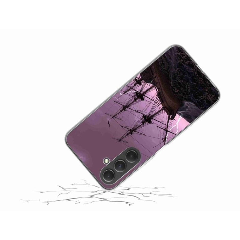 Gelový kryt mmCase na mobil Samsung Galaxy A54 5G - loď v bouři