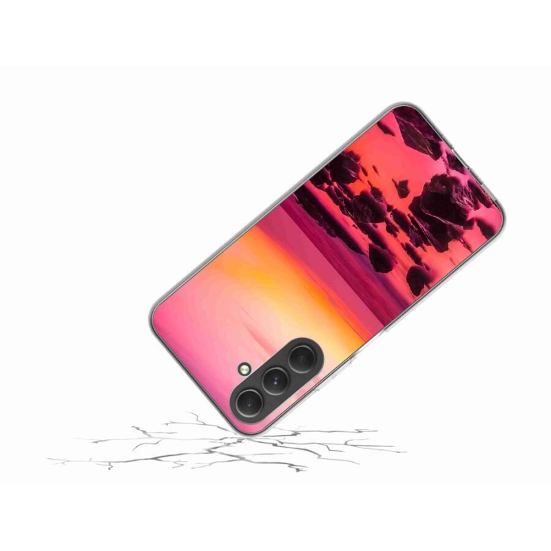 Gelový kryt mmCase na mobil Samsung Galaxy A54 5G - moře a záře