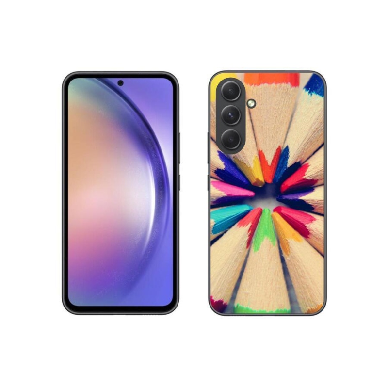 Gelový kryt mmCase na mobil Samsung Galaxy A54 5G - pastelky