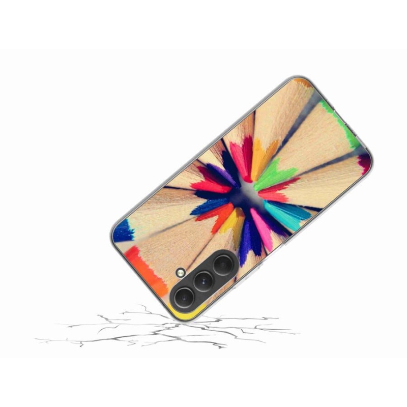 Gelový kryt mmCase na mobil Samsung Galaxy A54 5G - pastelky