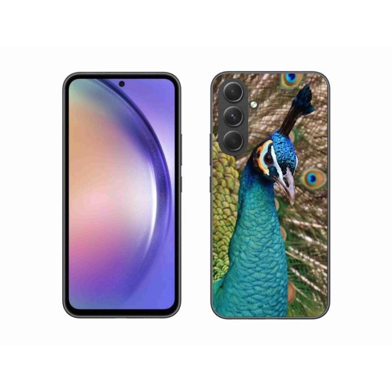 Gelový kryt mmCase na mobil Samsung Galaxy A54 5G - páv
