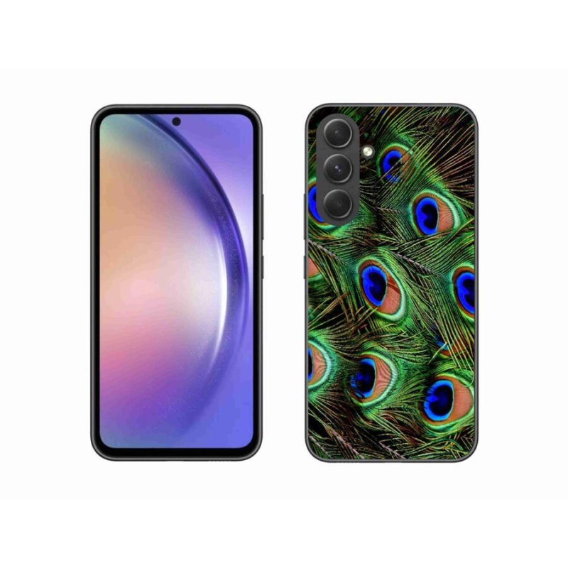 Gelový kryt mmCase na mobil Samsung Galaxy A54 5G - paví peří