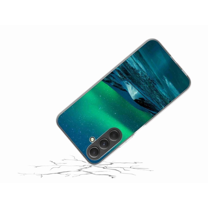 Gelový kryt mmCase na mobil Samsung Galaxy A54 5G - polární záře