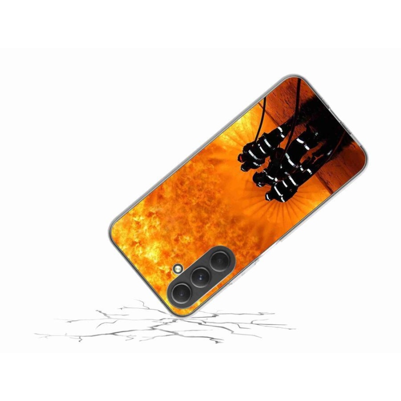Gelový kryt mmCase na mobil Samsung Galaxy A54 5G - požár