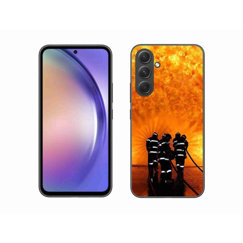 Gelový kryt mmCase na mobil Samsung Galaxy A54 5G - požár