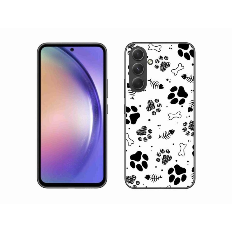 Gelový kryt mmCase na mobil Samsung Galaxy A54 5G - psí tlapky 1