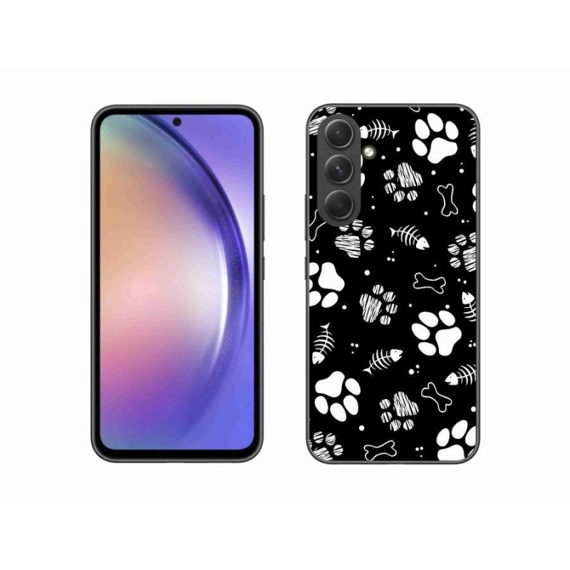 Gelový kryt mmCase na mobil Samsung Galaxy A54 5G - psí tlapky
