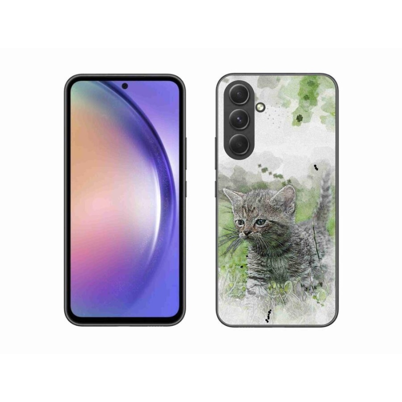 Gelový kryt mmCase na mobil Samsung Galaxy A54 5G - roztomilé kotě 1