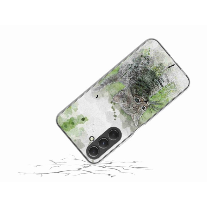 Gelový kryt mmCase na mobil Samsung Galaxy A54 5G - roztomilé kotě 1