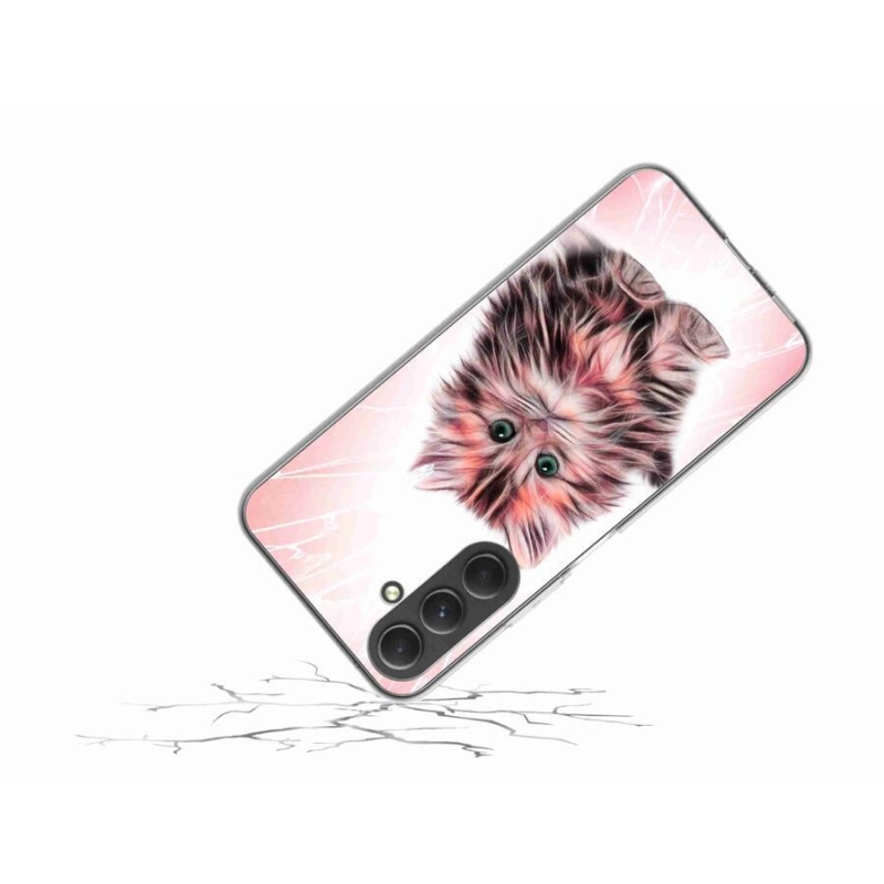 Gelový kryt mmCase na mobil Samsung Galaxy A54 5G - roztomilé kotě