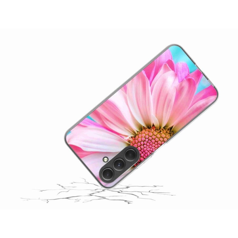Gelový kryt mmCase na mobil Samsung Galaxy A54 5G - růžová květina