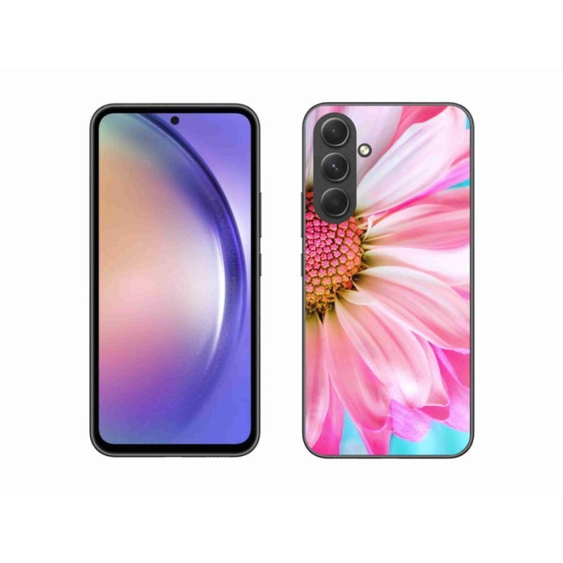 Gelový kryt mmCase na mobil Samsung Galaxy A54 5G - růžová květina